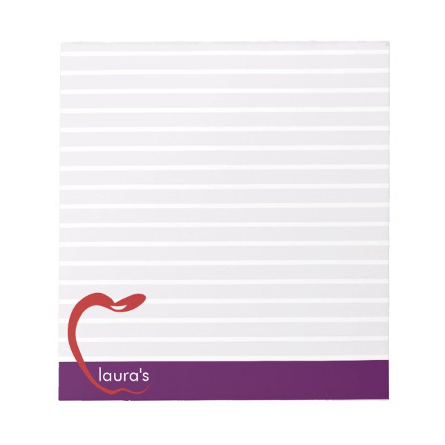 Bloc-notes personnalisé de l'enseignant de pomme r (Devant)