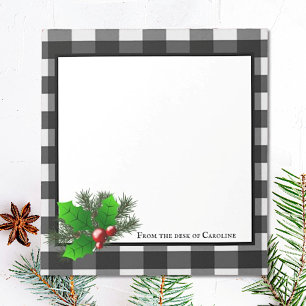 Bloc-notes personnalisé de Noël Holly Buffalo