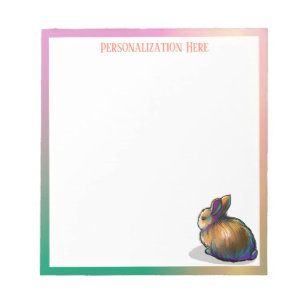 Bloc-notes personnalisé de petit lapin mignon