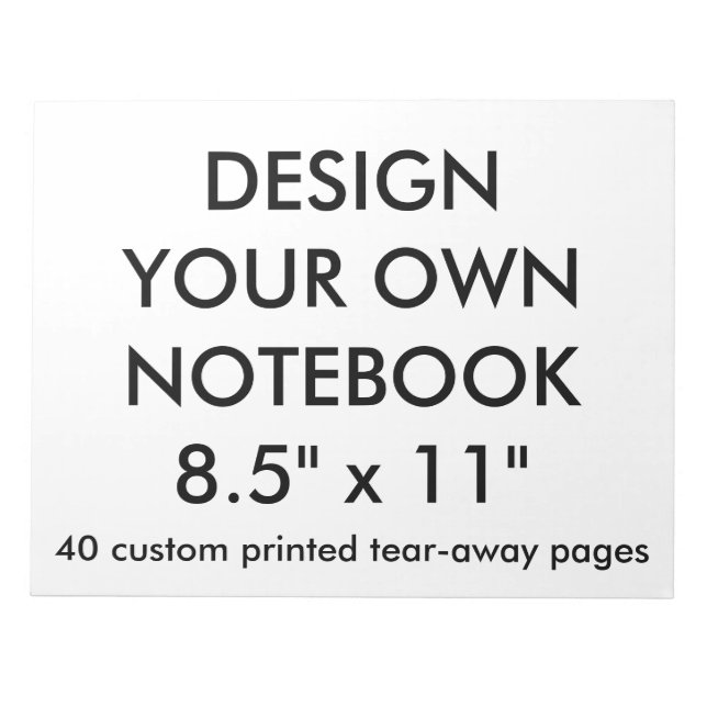 Bloc-notes personnalisé déchiré de 40 pages grand  (Devant)