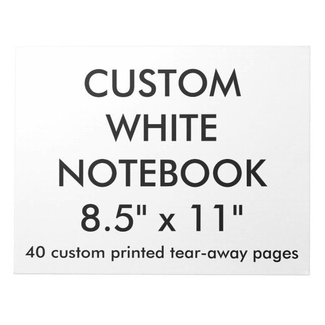 Bloc-notes personnalisé déchiré de 40 pages grand  (Devant)