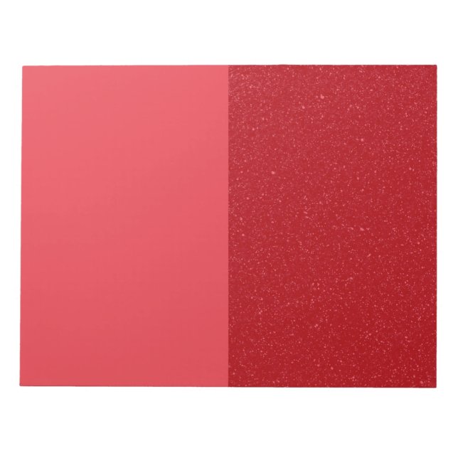 Bloc-notes personnalisé en duo rouge tomate (Devant)