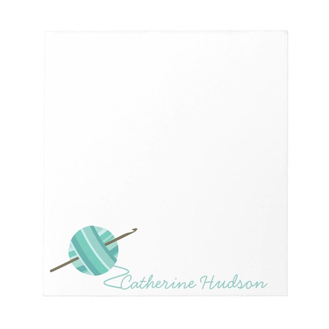 Bloc-notes personnalisé en fil de Crochet (Devant)