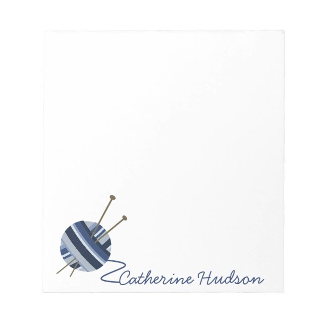 Bloc-notes personnalisé en fils de tricot (Devant)