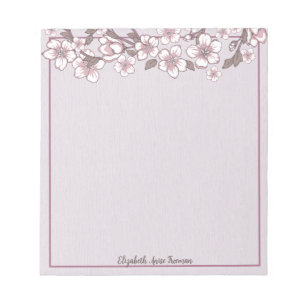 Bloc-notes personnalisé en fleur de cerisier lavan