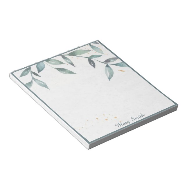Bloc-notes personnalisé feuilles aquarelle (Incliné)