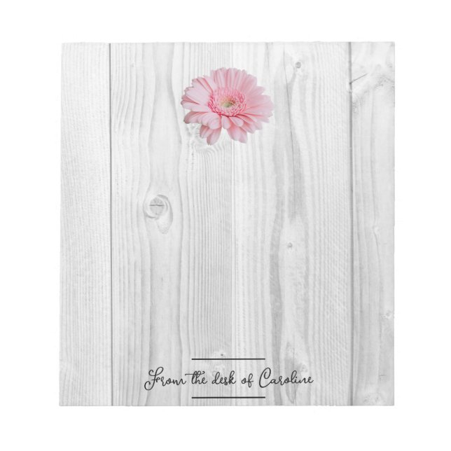 Bloc-notes personnalisé Gerber Daisy rustique (Devant)