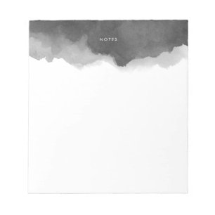 Bloc-notes personnalisé gris aquarelle