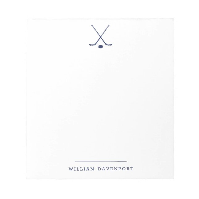 Bloc-notes personnalisé Hockey (Devant)