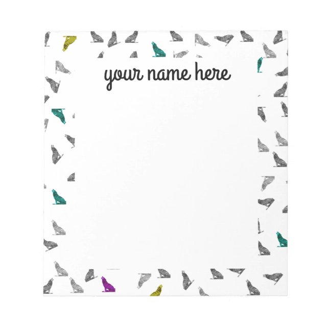 Bloc-notes personnalisé Howling Wolves (Devant)