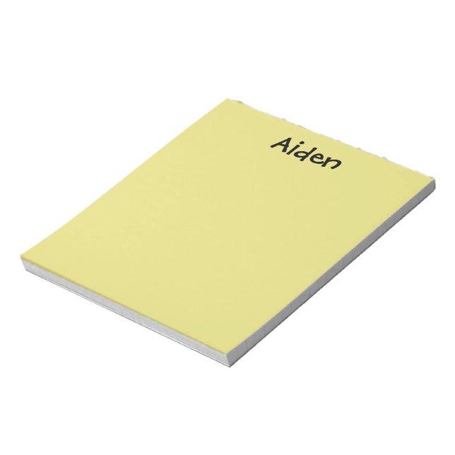 Bloc-notes personnalisé jaune (Tourné)