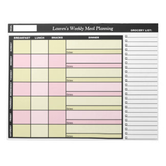 Bloc-notes personnalisé jaune et rose pour la plan