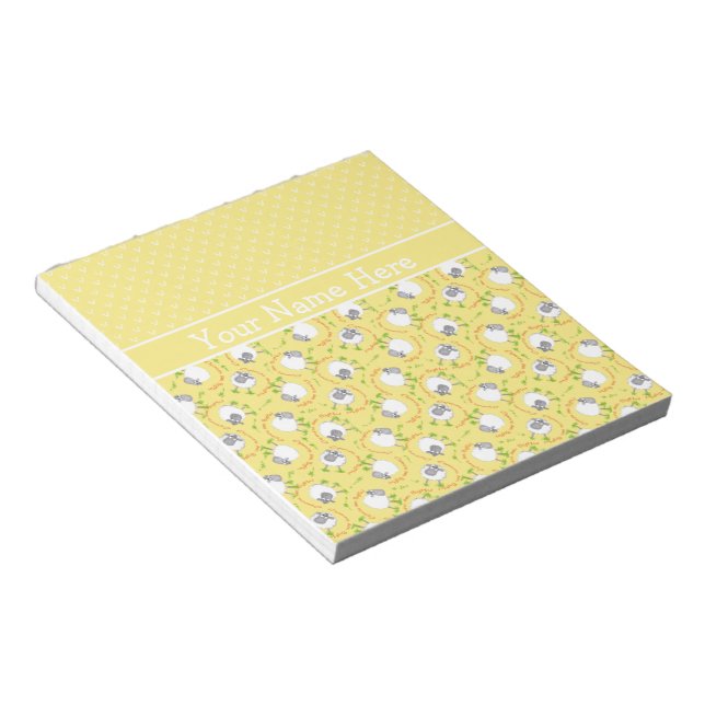 Bloc-notes personnalisé, Jotter : Jaune, Motifs de (Incliné)