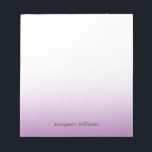 Bloc-notes personnalisé minimaliste violet<br><div class="desc">Bloc-notes personnalisé minimaliste violet</div>