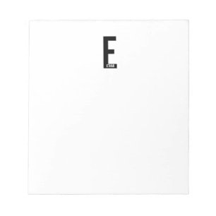Bloc-notes personnalisé moderne avec monogramme et