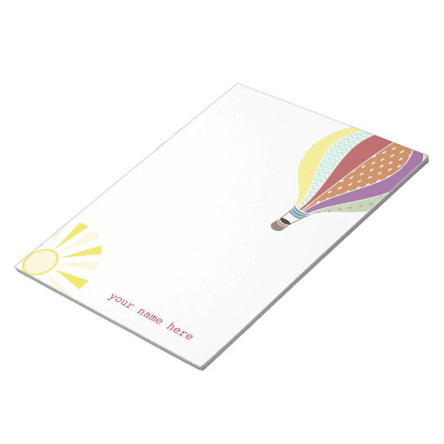 Bloc-notes personnalisé Montgolfière & Soleil (Incliné)