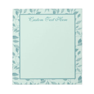 Bloc-notes personnalisé Motif Turquoise vintage