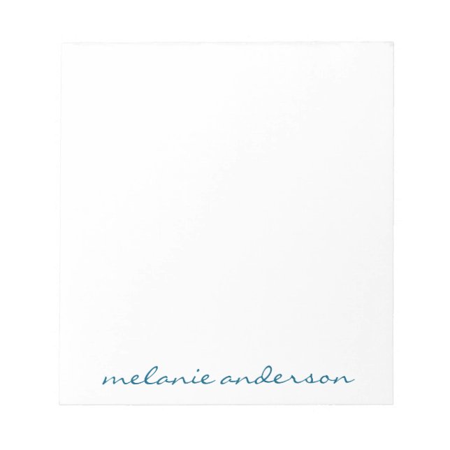 Bloc-notes personnalisé Nom du script Cadeau fémin (Devant)