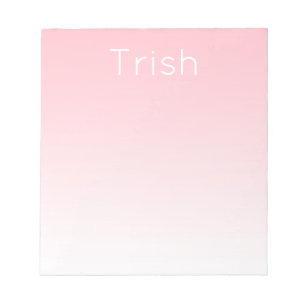 Bloc-notes personnalisé Ombre moderne, rose