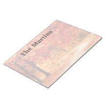 Bloc-notes personnalisé Orange Red Fall Trees