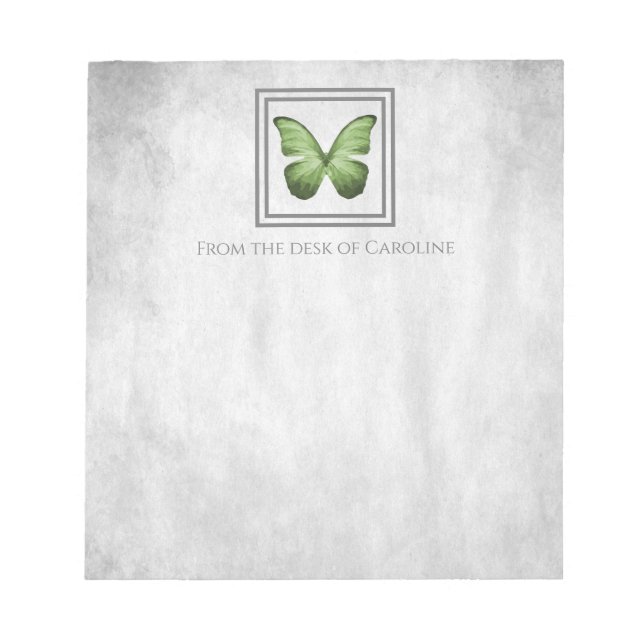 Bloc-notes personnalisé Papillon vert (Devant)