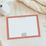 Bloc-notes personnalisé Pastel Coral Moderne<br><div class="desc">Bloc-notes avec une belle palette de couleurs pastel avec un monogramme personnalisé et un design géométrique. Ce design est offert sur différentes options de couleurs arrière - plans que vous pouvez trouver dans une collection "Pastel Modern Monogram Business" dans notre magasin.</div>