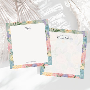 Bloc-notes personnalisé Pastel Floral Garden