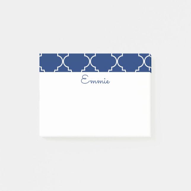 Bloc-notes personnalisé post-it chic Quatrefoil (Devant)