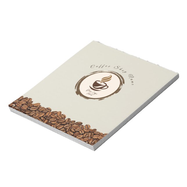 Bloc-notes personnalisé pour café – Logo personnal (Tourné)