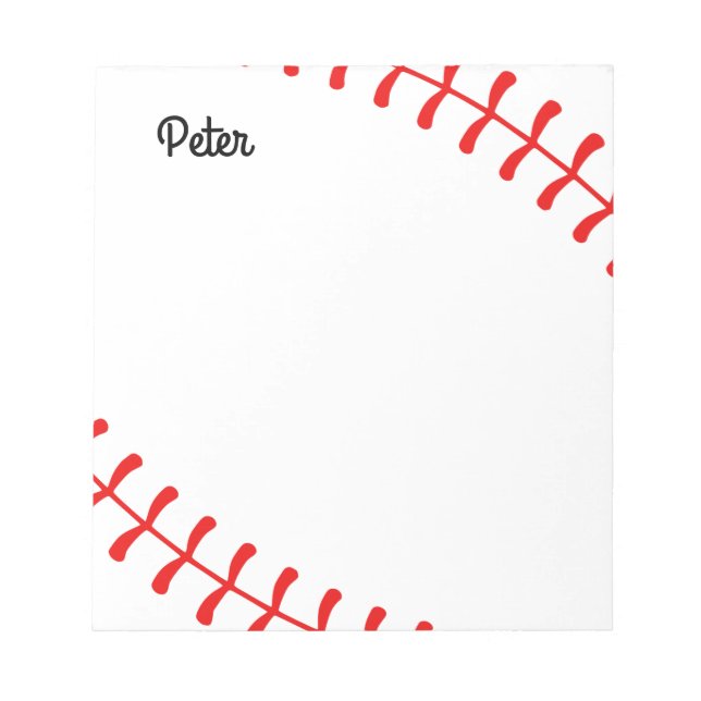Bloc-notes personnalisé pour enfants de baseball (Devant)