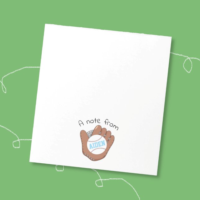 Bloc-notes personnalisé pour garçon de baseball et (Cute baseball personalized notepad for kids . )