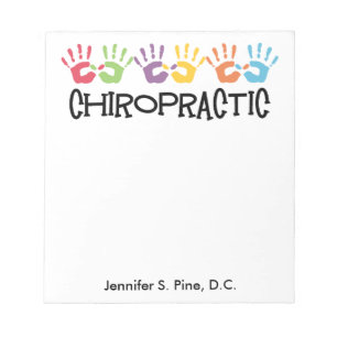 Bloc-notes personnalisé pour les mains chiropratiq