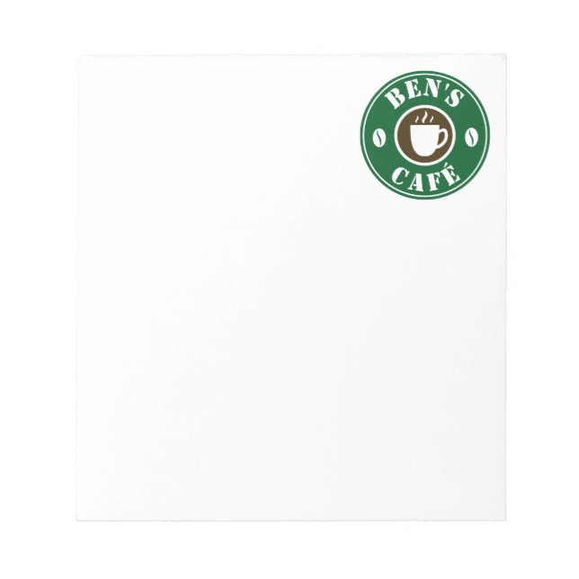 Bloc-notes personnalisé pour logo de tasse de café (Devant)