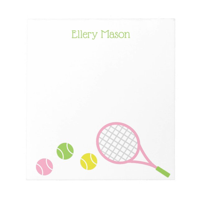 Bloc-notes personnalisé Preppy Tennis (Devant)