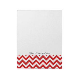 Bloc-notes personnalisé Red Chevron