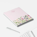 Bloc-notes personnalisé rose Fleur sauvage<br><div class="desc">Bloc-notes personnalisé à fleurs fleurs sauvages roses. Facile à modifier le texte. Joli aquarelle florale.</div>