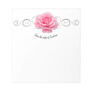 Bloc-notes personnalisé rose rose