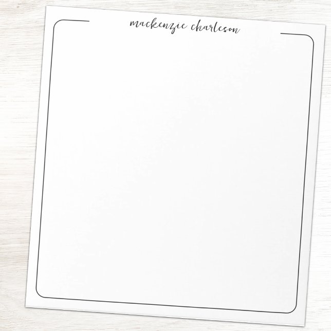 Bloc-notes personnalisé Simple Moderne (Créateur téléchargé)