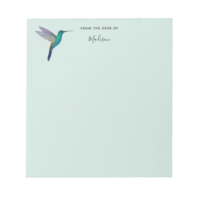 Bloc-notes personnalisé sur colibri (Devant)