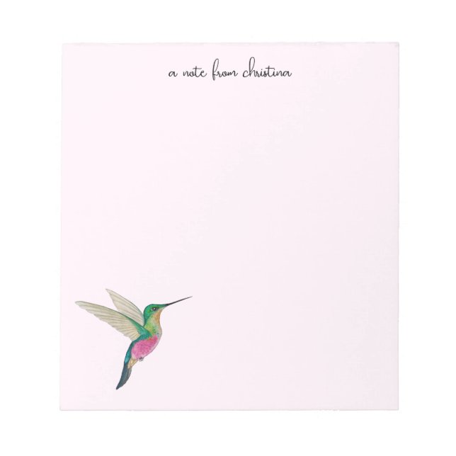 Bloc-notes personnalisé sur les colibris (Devant)