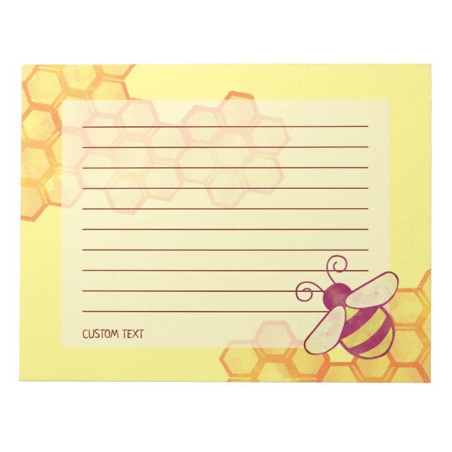 Bloc-notes personnalisé Swee Bee Honeycomb (Devant)