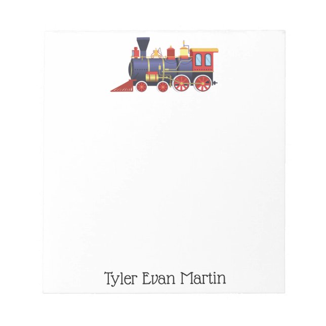 Bloc-notes personnalisé Train Antique (Devant)