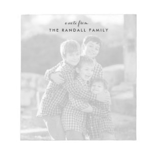 Bloc-notes photo, photo complète noir et blanc