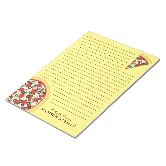 Bloc-notes Pizza Suprême Combo Mignon pour Enfants (Incliné)