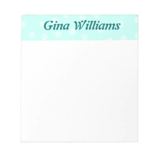 Bloc-notes Pois Aquamarine