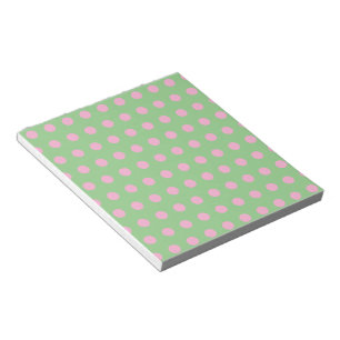 Bloc-notes Polka Dot (Sage Green et Pastel Pink)