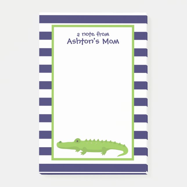 Bloc-notes post-it Alligator Rugby Stripes (Devant)