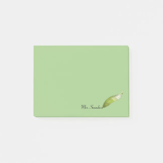 Bloc-notes Post-it - Stylo en plume vert