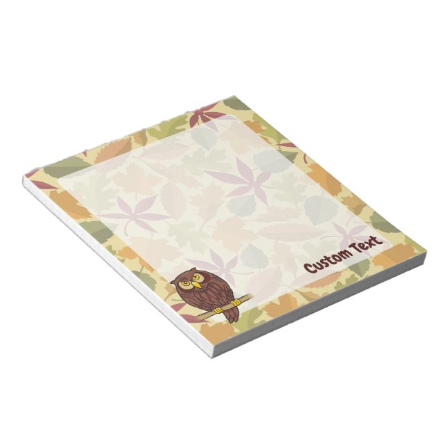 Bloc-notes pour caricatures de hibou (Incliné)