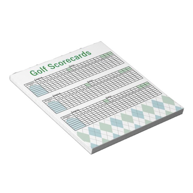 Bloc-notes pour cartes de performance golf (Incliné)